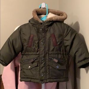 18m toddler boys Carters faux fur / lined jacket